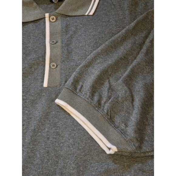 Mens XXL Cotton Blend Heathered Polo Lot Light Dark Gray Ultra Club Collection - Picture 9 of 11